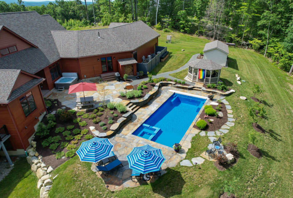 Aerial view of Downton Valley in Northampton, Massachusetts