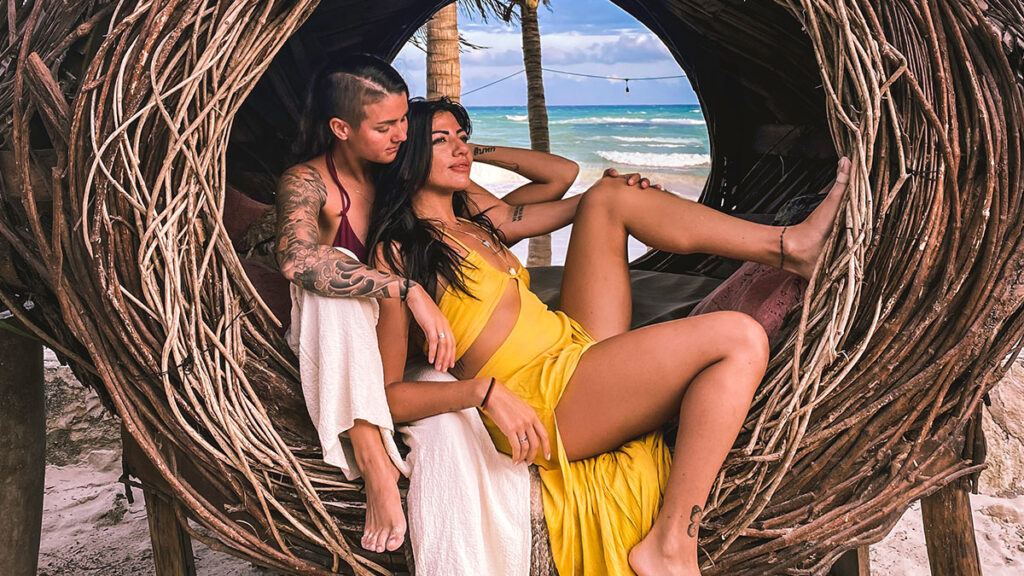 Kirstie Pike and Christine Diaz in Tulum, Mexico (Photo Credit: On Airplane Mode)