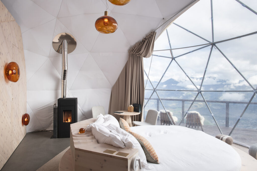 Timeless Suite at Whitepode Eco-Luxury Hotel (Photo Credit: Whitepod Eco-Luxury Hotel)