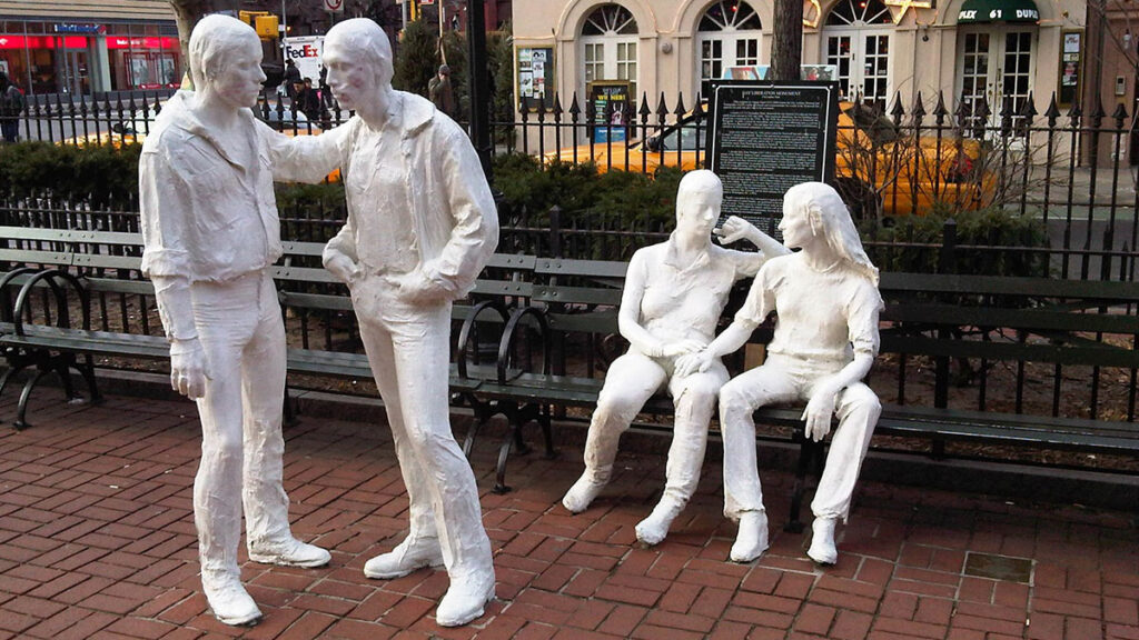 The Gay Liberation Monument in Christopher Park, New York City