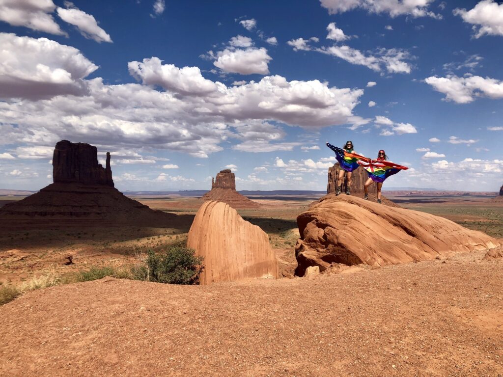 American and Australian Pride at Monument Valley in Utah (Photo Credit: Charity & Peta King)