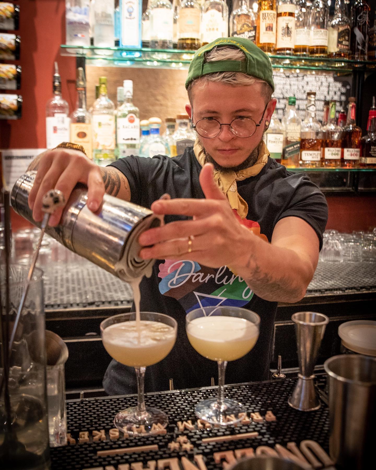 Riv, a mixologist at work (Photo Credit: MC Newman / Nobody's Darling Bar)