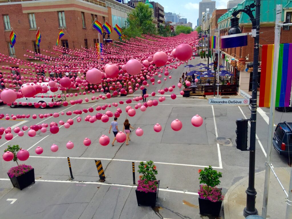 Rue Saint Catherine in Montreal's LGBTQ+ neighborhood, The Village (Photo Credit: Kwin Mosby)