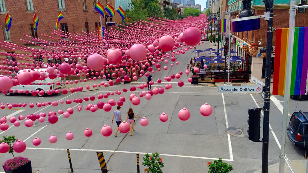 Rue Saint Catherine in Montreal's LGBTQ+ neighborhood, The Village (Photo Credit: Kwin Mosby)