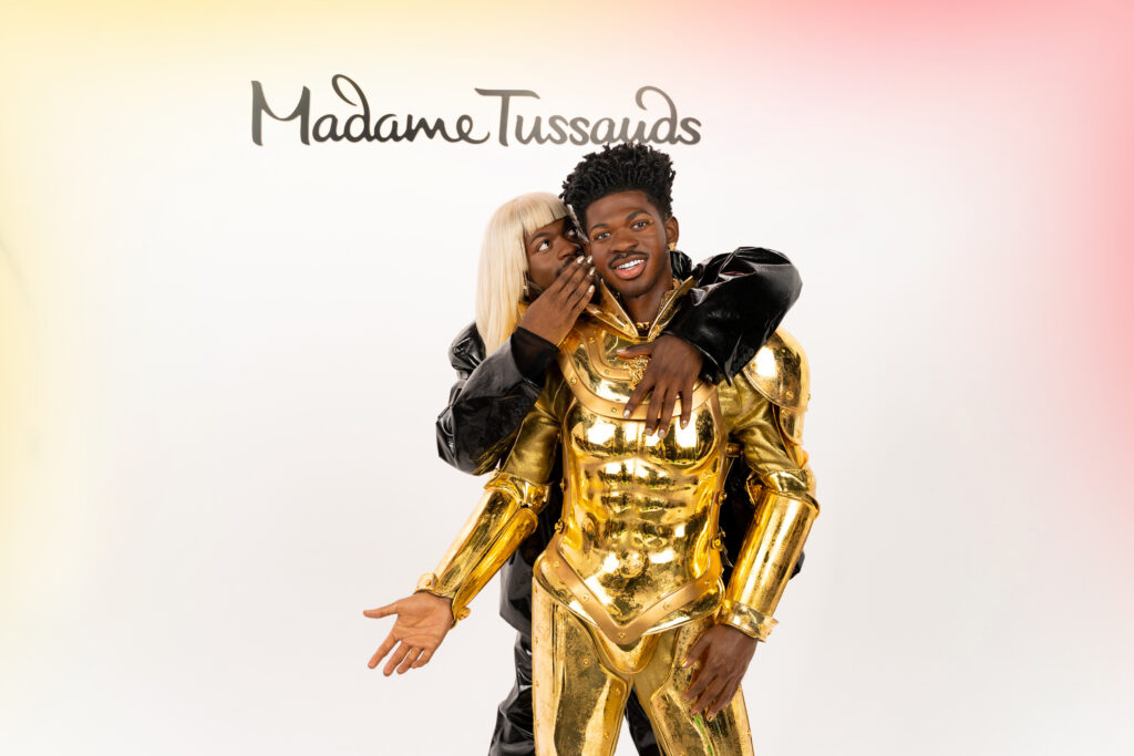 Lil Nas X with his wax doppelgänger at Madame Tussauds