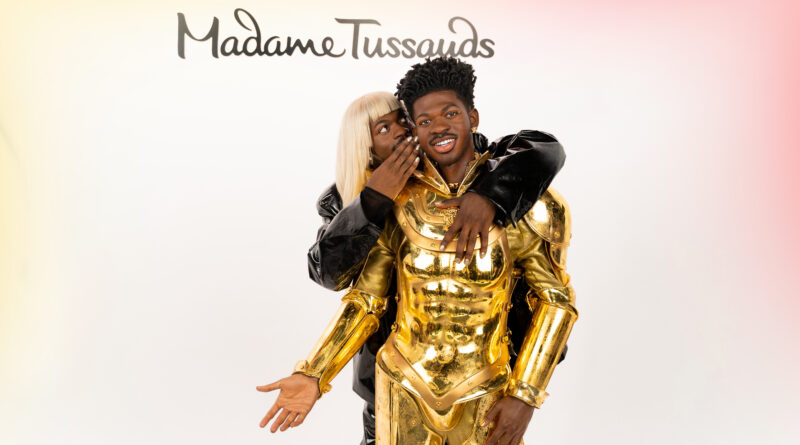 Lil Nas X with his wax doppelgänger at Madame Tussauds