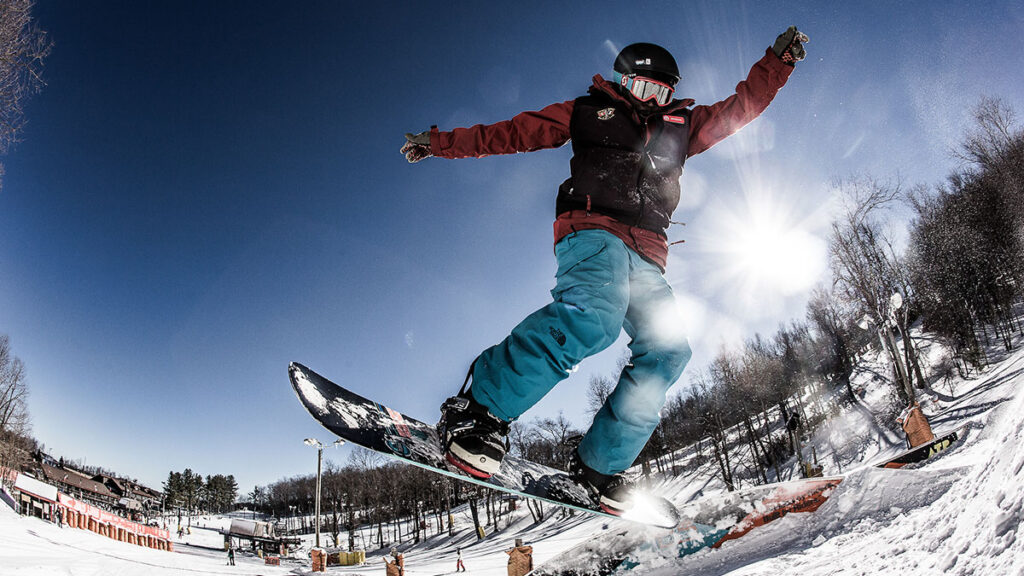 Snowboarder at Appalachian Ski Mountain (Photo Courtesy of Explore Boone)