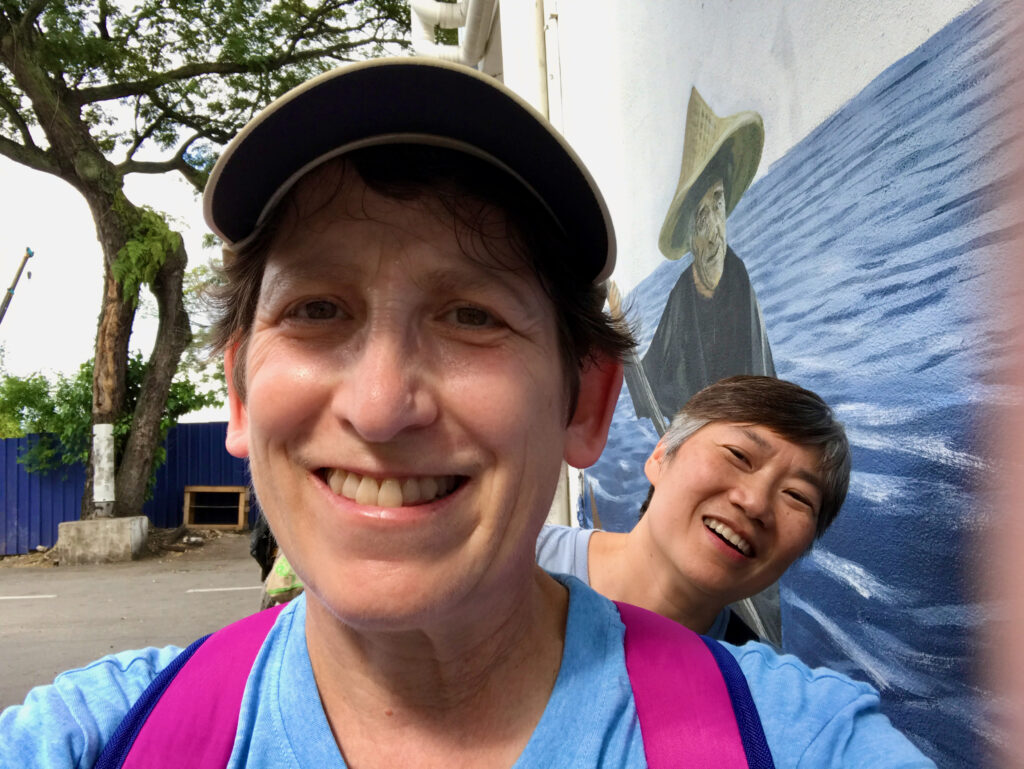 Sue Davies and Regina "Reggie" Ang in Penang, Malaysia (Photo Credit: Sue Davies)