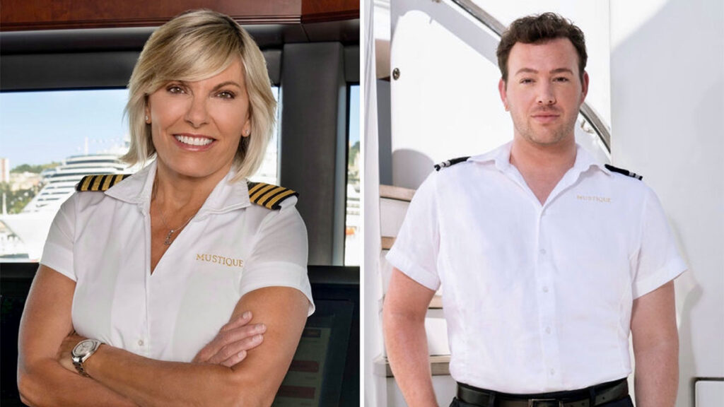 Captain Sandy Yawn and Stew Kyle Viljoen set sail along the Italian Riviera for 'Below Deck Mediterranean' Season 8 (Photo by: Fred Jagueneau/Bravo)