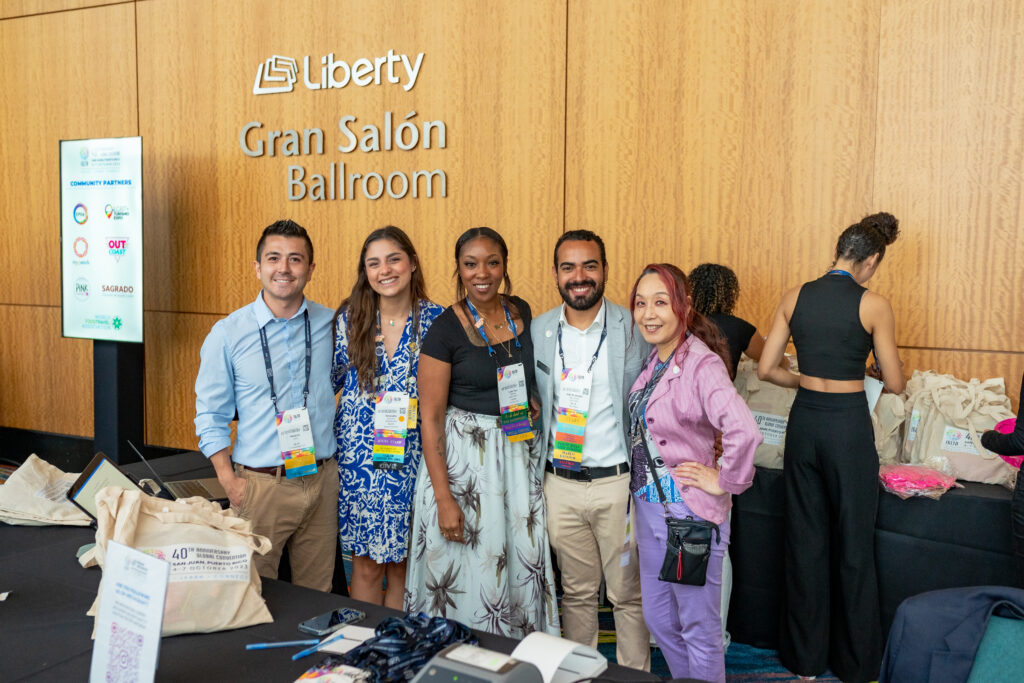 Staff at Registration Desk (Photo courtesy of IGLTA)