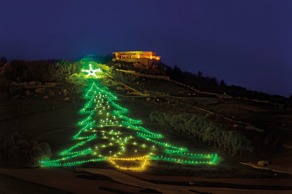 The Christmas Tree at Ghar Ilma on Gozo (Photo Credit: Visit Malta)